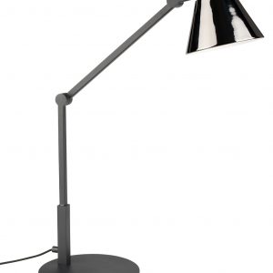 Černá kovová stolní lampa ZUIVER LUB - Výška stínidla9 cm- Hloubka move 47
