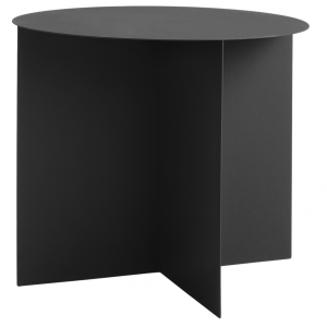 Nordic Design Černý kovový konferenční stolek Elion Ø 50 cm - Průměr desky move50 cm- Výška move 45 cm