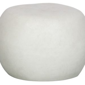 Hoorns Bílý konferenční stolek Peblo Ø50 cm - Výška35 cm- Šířka 50 cm