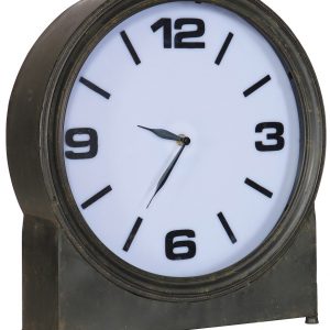 Hoorns Černé kovové stolní hodiny Dominer - Výška41 cm- Šířka move 37 cm