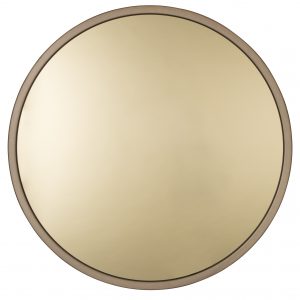Mosazné závěsné zrcadlo ZUIVER BANDIT - Průměr move60 cm- Šířka rámečku move 2 cm