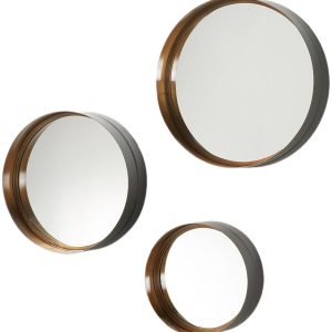 Set závěsných kulatých zrcadel LaForma Wilson - Výška35 / 30 / 23 cm- Šířka move 35 / 30 / 23 cm