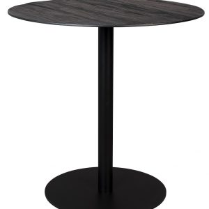 Černý borovicový kulatý bistro stolek DUTCHBONE Braza Round 75 cm - Výška75 cm- Průměr 75 cm