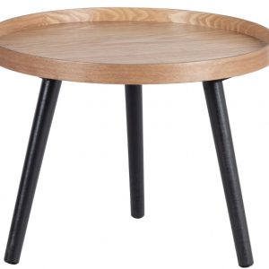 Hoorns Hnědý jasanový konferenční stolek Mireli 45 cm - Výška45 cm- Průměr 45 cm