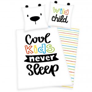 Bavlněné povlečení 140x200 + 70x90 cm - Cool kids never sleep  - Materiál100 % bavlna- Rozměr 140 x 200 cm + 70 x 90 cm