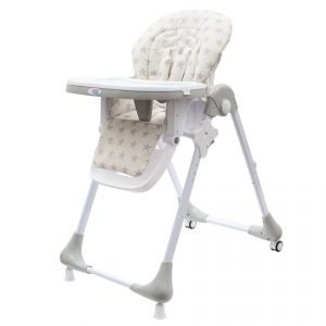 New Baby Jídelní židlička Gray Star - ekokůže  - Barvašedá-