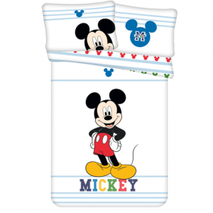 Jerry Fabrics s. r. o. Bavlněné povlečení do postýlky 135x100 + 40x60 - Mickey color baby  - Materiál100 % bavlna- Motiv Mickey