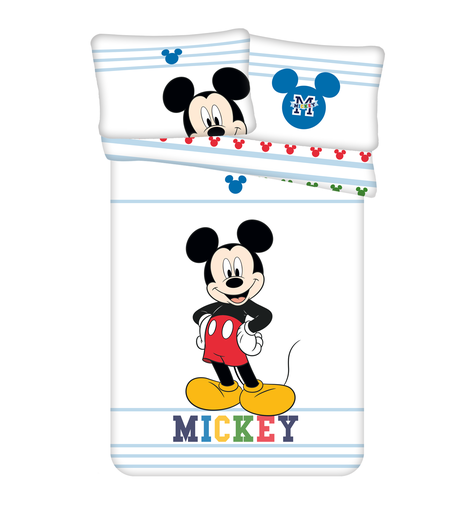 Jerry Fabrics s. r. o. Bavlněné povlečení do postýlky 135x100 + 40x60 - Mickey color baby  - Materiál100 % bavlna- Motiv Mickey