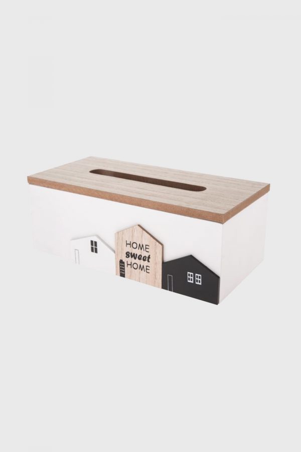Dřevěná krabička na kapesníky Home