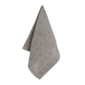 Bellatex Froté ručník s výšivkou Tatínek tmavě šedá  - Barvašedá-