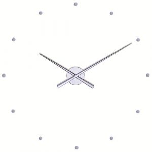 Designové nástěnné hodiny NOMON OJ stříbrné 80 cm  - Barvastříbrná-