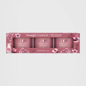 Sada 3 ks sviečok Yankee Candle Sweet Plum