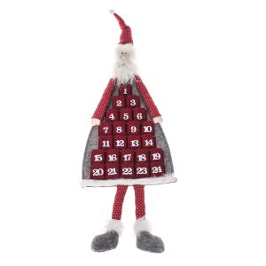 Závěsný adventní kalendář Santa