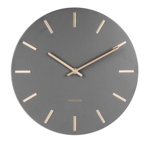 Karlsson 5821GY Designové nástěnné hodiny  pr. 30 cm  - Barvašedá-