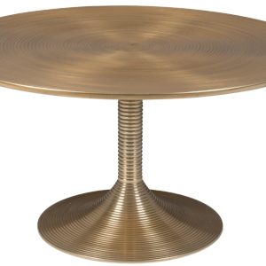 Zlatý kulatý konferenční stolek Bold Monkey Hypnotising 77 cm  - Výška40 cm- Průměr 77 cm