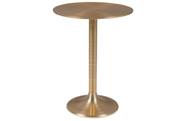 Zlatý kulatý odkládací stolek Bold Monkey Hypnotising 37 cm  - Výška48 cm- Průměr 37 cm