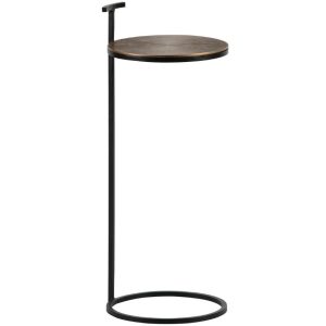 Hoorns Mosazný odkládací stolek Callum 26 cm  - Výška64 cm- Průměr 26 cm