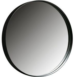 Hoorns Závěsné kovové kulaté zrcadlo O 50 cm  - Průměr50 cm- Hloubka hrany 5 cm