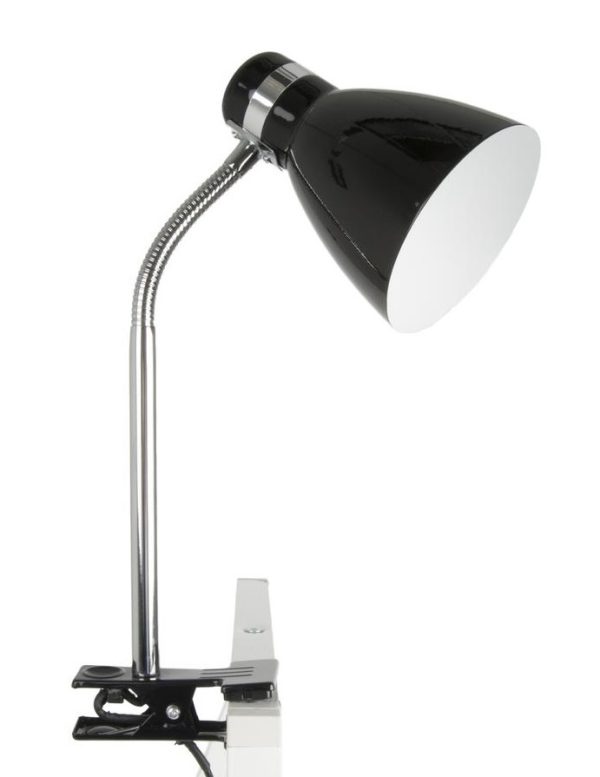 Time for home Černá kovová stolní lampa Ivari  - Výška34 cm- Průměr stínidla 11