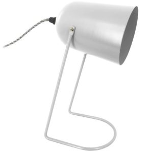 Time for home Bílá matná kovová stolní lampa Riley 30 cm  - Výška30 cm- Šířka 18 cm