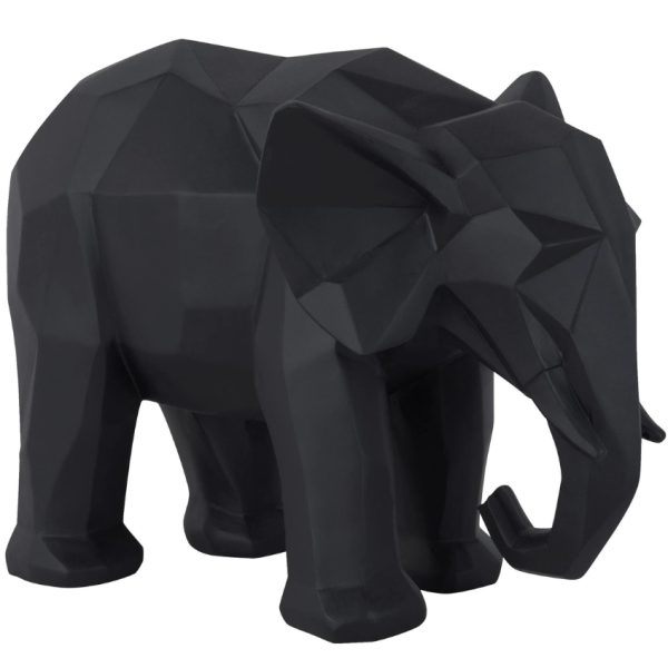 Time for home Černá dekorativní soška Origami Elephant  - Výška20