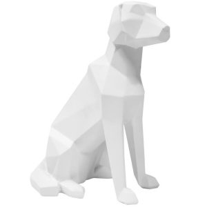 Time for home Bílá dekorativní soška Origami Dog S  - Výška25