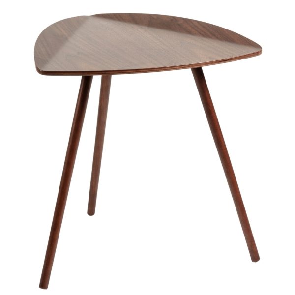 Ořechový odkládací stolek Kave Home Damasc 45 x 47 cm  - Výška47 cm- Výška podnože 46 cm
