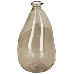 Hnědá skleněná váza Kave Home Brenna 36 cm  - Výška36 cm- Průměr 21 cm