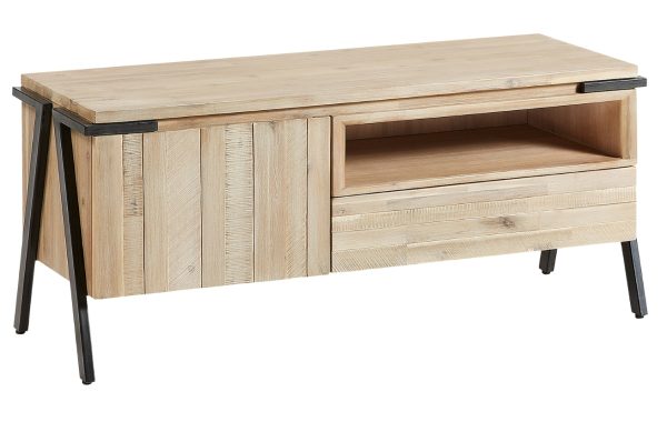 Akátový TV stolek Kave Home Thinh 125 x 45 cm  - Výška53 cm- Šířka 125 cm