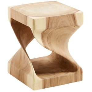Dřevěný odkládací stolek Kave Home Hakon I. 30 x 30 cm  - Výška49 cm- Šířka 30 cm