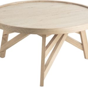 Dřevěný konferenční stolek Kave Home Tenda 80 cm  - Výška42 cm- FLEGT licence Ano