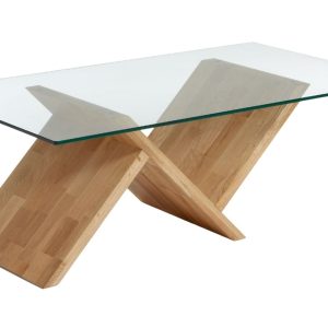 Skleněný konferenční stolek Kave Home Waley 120 x 70 cm  - Výška42 cm- Šířka 120 cm