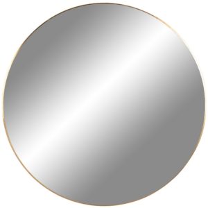 Nordic Living Zlaté kulaté závěsné zrcadlo Vincent 60 cm  - Průměr60 cm- Hloubka 0