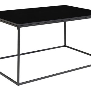 Nordic Living Černý kovový konferenční stolek Winter 90 x 60 cm  - Výška45 cm- Šířka 60 cm