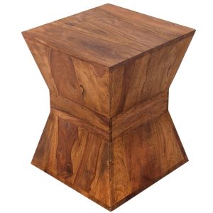 Moebel Living Přírodní masivní sheeshamový odkládací stolek Giza 35x35 cm  - Šířka35 cm- Výška 45 cm