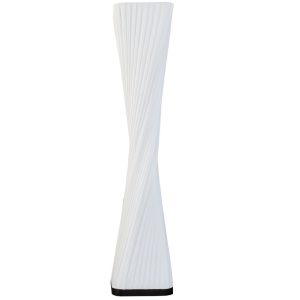 Moebel Living Bílá stojací lampa Hardy  - Výška120 cm- Průměr 25 cm