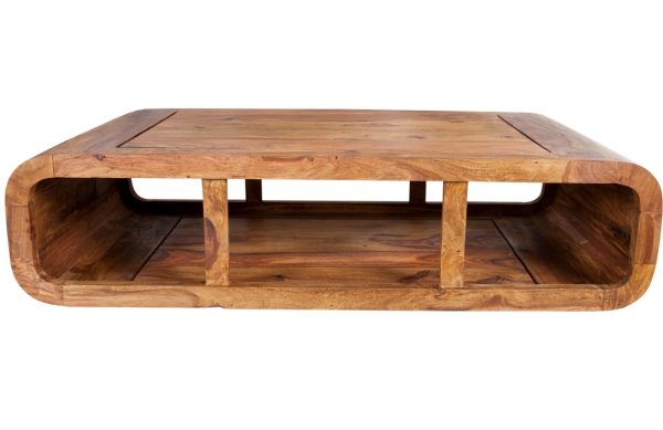 Moebel Living Přírodní masivní konferenční stolek Golmi 100x50 cm  - Šířka100 cm- Výška 30 cm
