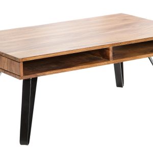 Moebel Living Přírodní masivní konferenční stolek Sandra 100x60 cm  - Šířka100 cm- Výška 40 cm