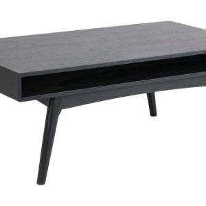 Scandi Černý dubový konferenční stolek Aiko 130 x 70 cm  - Výška50 cm- Šířka 130 cm