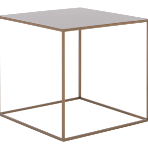 Nordic Design Zlatý kovový konferenční stolek Moreno 50 x 50 cm  - Výška45 cm- Šířka 50 cm