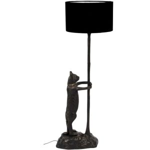 Černá stojací lampa Bold Monkey No Girlfriend No Problem 108 cm  - Výška108 cm- Šířka 33 cm