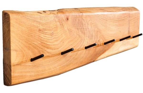 Moebel Living Dřevěný nástěnný věšák Mammut  - Šířka80 cm- Výška 22 cm