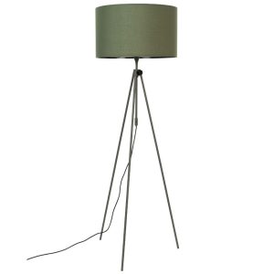 Zelená stojací lampa ZUIVER LESLEY  - Průměr základny50 cm- Výška stínidla 30 cm