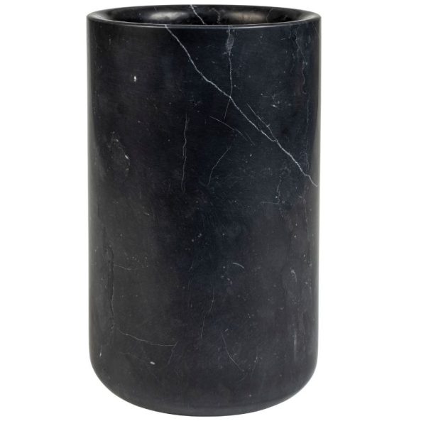 Černá mramorová váza ZUIVER FAJEN  - Výška25 cm- Průměr 15 cm