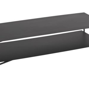 Černý kovový konferenční stolek Kave Home Azisi 140 x 60 cm  - Výška36 cm- Šířka 140 cm