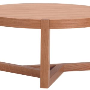 Dubový kulatý konferenční stolek Woodman Brentwood 82 cm  - Výška36 cm- Průměr 82 cm