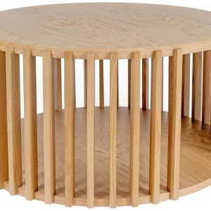 Dubový kulatý konferenční stolek Woodman Drum Ø 83 cm  - Výška42 cm- Průměr 83 cm