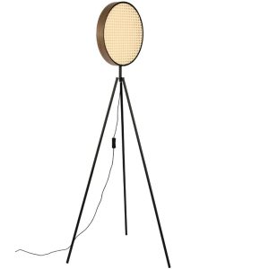 Přírodní ratanová stojací lampa ZUIVER SIEN 141 cm  - Výška141 cm- Průměr stínidla 58 cm