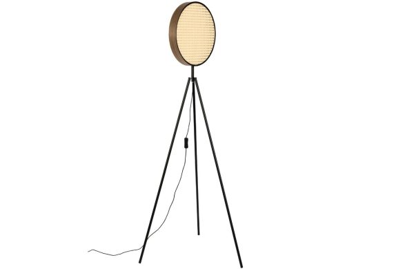 Přírodní ratanová stojací lampa ZUIVER SIEN 141 cm  - Výška141 cm- Průměr stínidla 58 cm