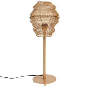 White Label Mosazná stolní lampa WLL LENA  - Výška69 cm- Průměr 27 cm